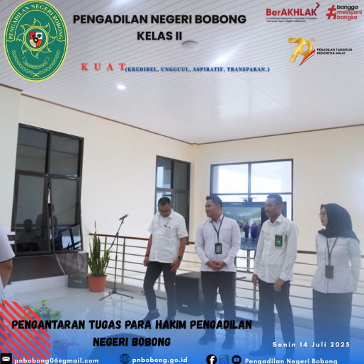 Pengantaran Alih Tugas Para Hakim Pengadilan Negeri Bobong